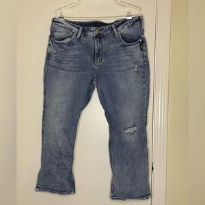 Silver Jeans Vintage Light Blue Cropped Ankle Denim